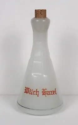 WITCH HAZEL Antique Clambroth White Milk Glass Apothecary Barber Bottle MAC • $29.99