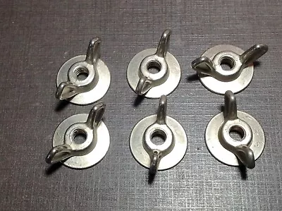 6 Pcs 12-24 Zinc Alloy Nickel Plated Washer Base Wing Nuts Fits Chrysler Dodge • $12.99