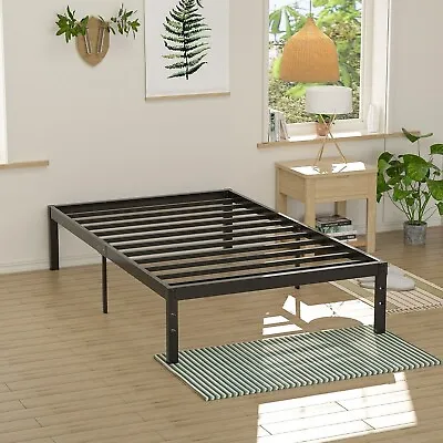 Vecelo 14/16/18  Twin Queen King Size Bed Frame Metal Platform Heavy Duty Slat • $69.99