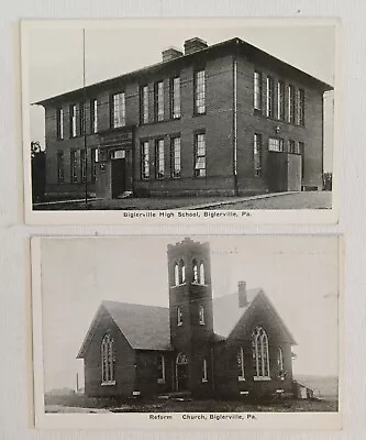 Reform Church And Biglerville High School Biglerville PA Antique Postcard Set • $34