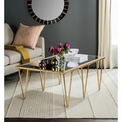 SAFAVIEH Arlene Coffee Table | Gold / Mirror | • $414.99