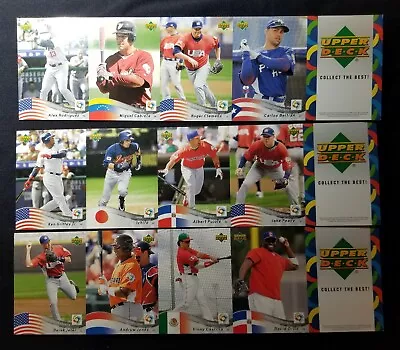 2006 UD WORLD BASEBALL CLASSIC 3 SHEET PROMO SET(GriffeyIchiro.JeterBigPapi ) • $9.99