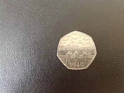 The Battle Of Britain 50p Fifty Pence Piece Coin Rare Circulated 2015 • £2.69