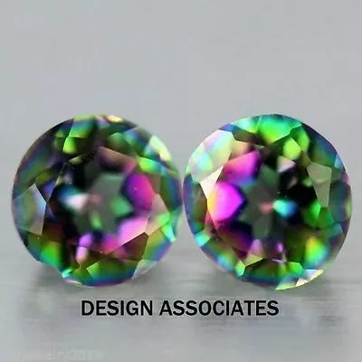 10 Mm Round Cut Mystic Rainbow Quartz Natural Gemstone Aaa $3.99 Each (169682) • $3.99