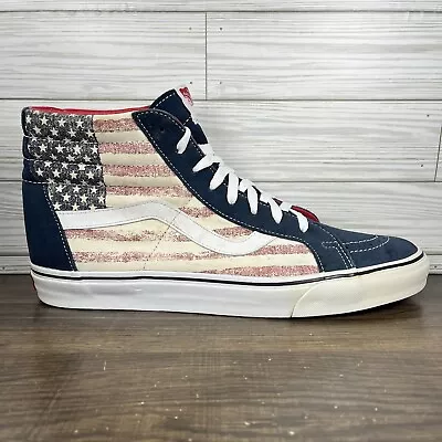 Vans Sk8-Hi Americana USA Flag Men’s Multicolor Shoes - Men’s Size 13 • $45