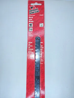 Vermont American Part # 48233 Hack Saw Blade 10  32 TPI 2 Blades Cuts Metal • $4.59