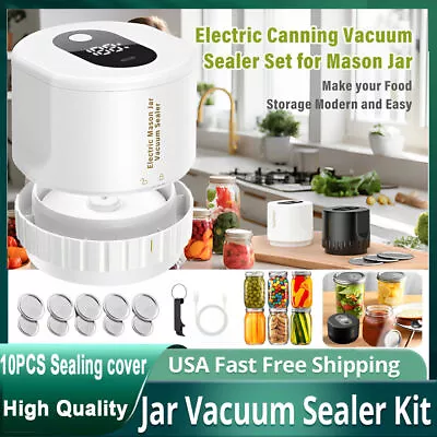 2024 NEW Electric Mason Jar Vacuum Sealer Kit For Wide & Regular Mason Jars+Lids • $21.98