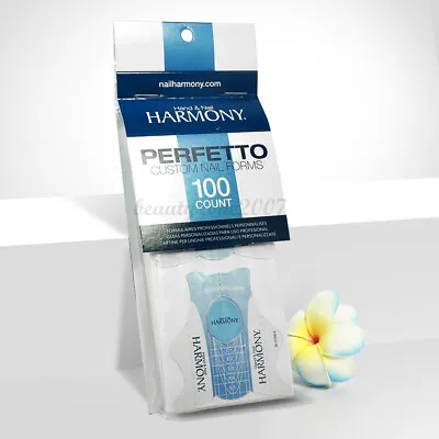 Nail Harmony Perfetto Nail Acrylic UV Gel Forms Clear 100 Ct #01239 • $9.50