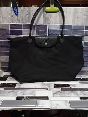 Longchamp Le Pliage Modele Depose Tote Black 11.5”H X 18.5”W X 7.”D • $115