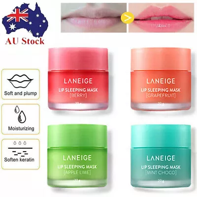 4PCS Laneige Lip Sleeping Mask Mini Kit Set Night Care Set Water Lip Mask Kit AU • $13.19