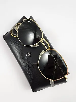 $69 • Buy Ray Ban Rb3548 A Vintage Pair Of Gold Coloured Metal Framed Sunglasses