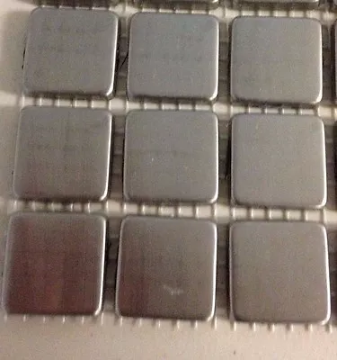  1 X 1 Stainless Steel Brushed Metal Tile - 9 Tiles - Sample Size • $1.99