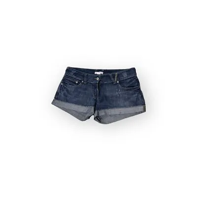 Supré Shorts Womens Size XS Blue Denim Cheeky Mini Hot Pants • $19.31