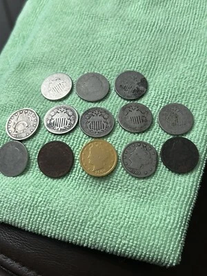 $0.99 • Buy 6- V Nickels ,7- Liberty Nickels