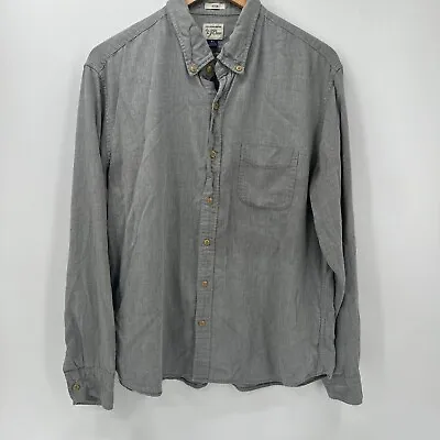 Sewn For J Crew Men's Shirt Slim Button Down Gray Chambray Size XL 100% Cotton • $12.50
