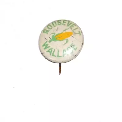 1940 Franklin Roosevelt Henry Wallace FDR Campaign Corn Pinback Button President • $49.95