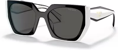 PRADA PR15WS 09Q5S0 54MM Black Talc Dark Grey Women's Sunglasses • $189.99