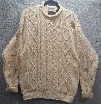 New River J Riggings Men's Large  Tan Beige Long Sleeve Sweater  • $29.99