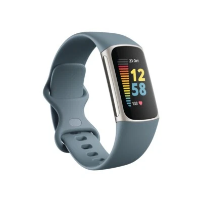 $269 • Buy Fitbit Charge 5 Steel Blue / Platinum Stainless Steel