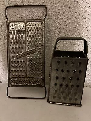 Set Of 2 Vintage  Metal Food Shredder/Graters Choppers • $29.99