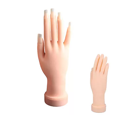 For Nails Plastic Model Fake Art Right Bendable Manicure Practice Hand Flexible • £9.34