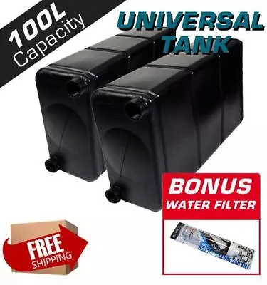 Outback Exporer 2 X 50 Litre Universal Caravan Grey Water Tank + Free Filter • $225.99