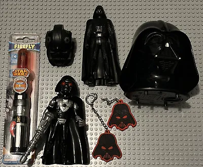 Darth Vader SFX Money Bank 2009 Zeon + Light Up Toothbrush Figures Keyrings • £25