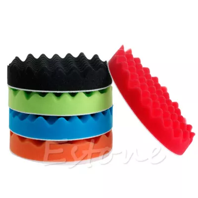 5Pcs 6inch 150mm Waffle Sponge For Polishing Pad Kit For Car Polisher • £8.56