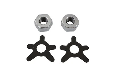 $31.14 • Buy V-Twin 8409-4 - Brake Shaft Nut And Lock Kit Chrome