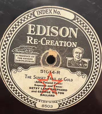 Edison Diamond Disc Phono Record  51014 Walter Scanlan/Betsy Lane Shepherd • $14.99