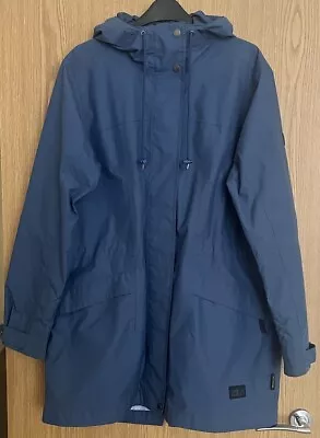 Jack Wolfskin Texapore Blue Parka Rain Jacket Women’s Uk 18 / XL • £24.99