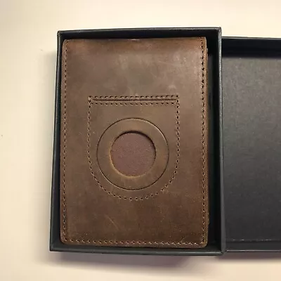 AirTag Wallet For Men Brown Bifold Crazy Horse • $13.99
