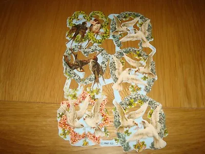 New 4 + Mamelok Flowers & Birds 1757 Embossed Scrap/die Cuts Card Making Etc • £4