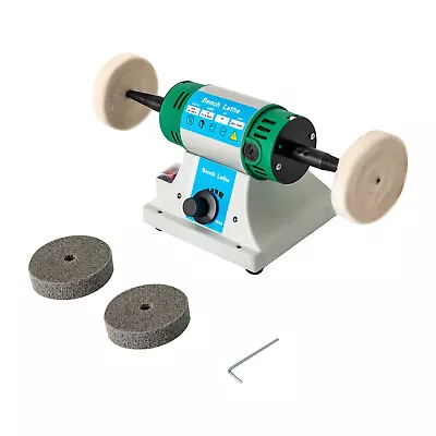 320W Bench Buffer Polisher Grinder Bench Lathe Polishing Buffing Machine Jewelry • $75