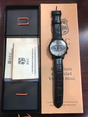 REC Mini Cooper Men's Watch Analog Leather Band Black New Unused Beautiful • $298.34