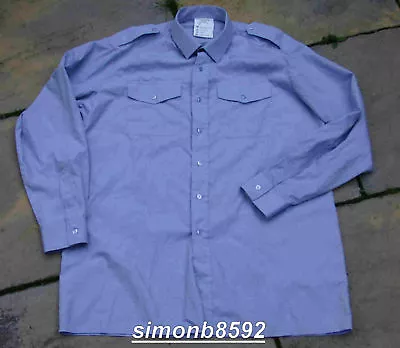 Royal Air Force Surplus G1 Raf Blue Polycotton Mens Long Sleeved Uniform Shirt • £7.99