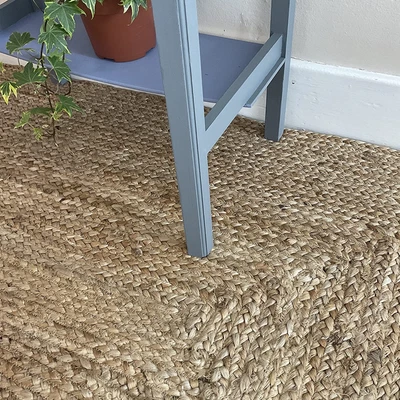 £36.49 • Buy DHAKA Small Braided Area Rug Hand Woven With Natural Indian 60 Cm X 90 
