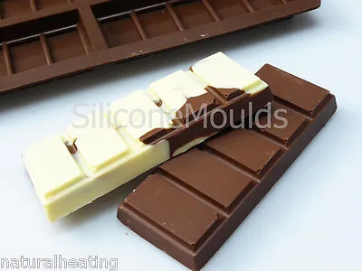 £7.99 • Buy 6 Cell SMALL 5 Sectional Chocolate Snap Bar Mould Silicone Bakeware Wax Melt