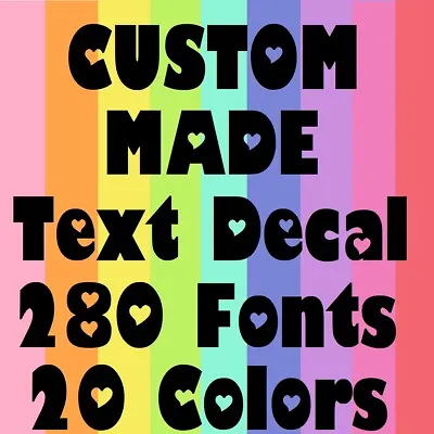 Text Decal Vinyl Lettering Personalized Sticker Business Sign Name CUSTOM MADE • $1.99