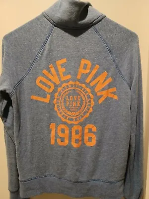 Victoria Secret LOVE PINK 86 Sweatshirt Half Zip Pockets Pullover XS Logo Womens • $9.99