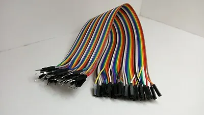 40 Pack 30cm 12'' Row 2.54mm Male Female Dupont Cable 40 Jumper Wire For Arduino • $14.55