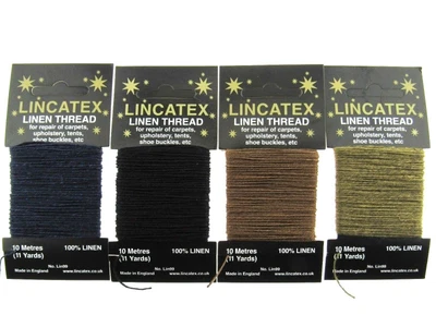 £3.69 • Buy 10m LINEN THREAD By LINCATEX - REPAIR CARPETS UPHOLSTERY, TENTS, SHOW BUCKLES
