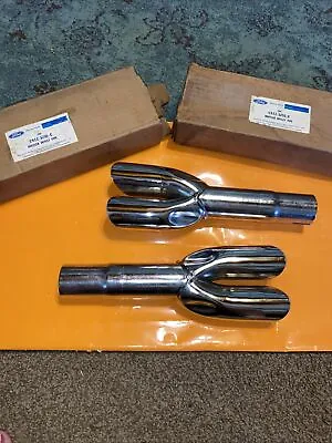 69 Mustang Gt Mach 1 Chrome Dual Exhaust Tips C9zz-5255-c Nos • $425