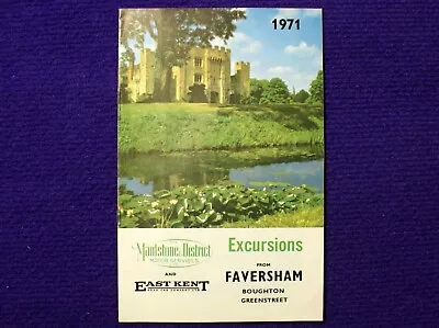 MAIDSTONE DISTRICT EAST KENT ROAD CAR Co LTD BUS COACH TIMETABLE EXCURSIONS 1971 • £15