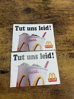 LOT 2 Vintage 2001 McDonalds German Germany Coupon Vouchers Fast Food Y2K • $9.99