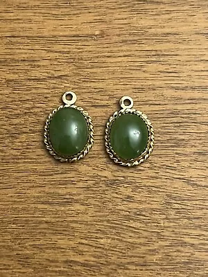 2 Vintage 14k Jade Pendants. • $39.99