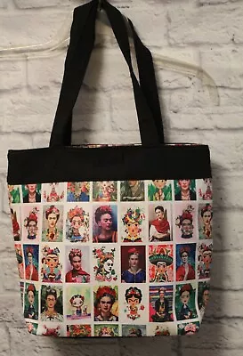 Frida Kahlo Tote Handbag Shop Reusable Mexican Artist Tote Shoulder USA  Black • $12.85