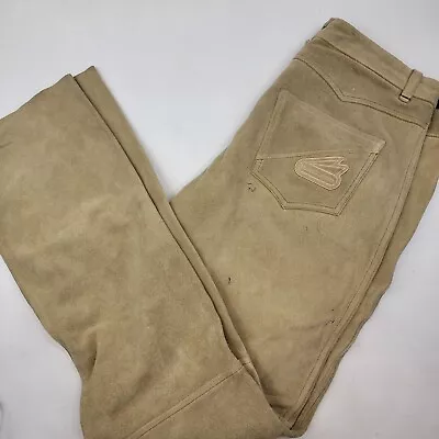 Vintage HeinGericke Leather Suede Pants Size 12 Outdoor Work Pants Heavy Duty • $84.95