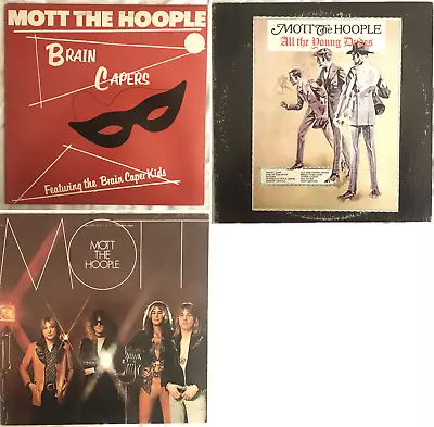 3 By Mott The Hoople - Brain Capers (VG+) All The Young Dudes (VG+) Mott (EX) • $20