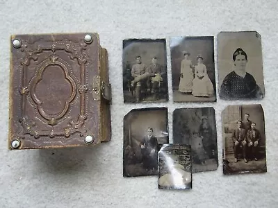 32 Tintypes And Antique Family Photo Album  Circa 1880  *SEE BELOW* • $125.50